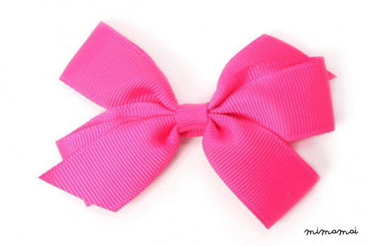 Medium Shocking Pink Bow