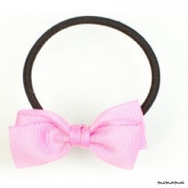 Pair of Small Bows Ponytail Holders - Pink