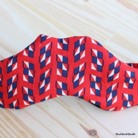 Sleep Mask Moustache - Graphic red and blue