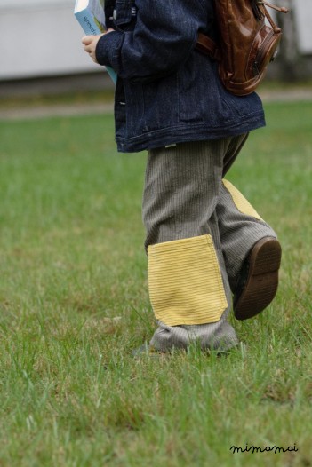 Grey corduroy pants with big pockets long wide grey