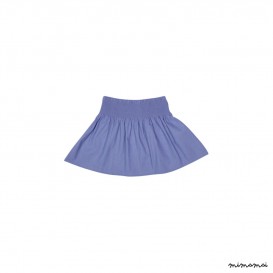 Jupe denim smock&eacute;e C&eacute;leste
