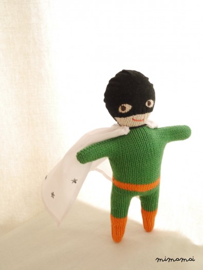 Superhero doll - Green & Orange
