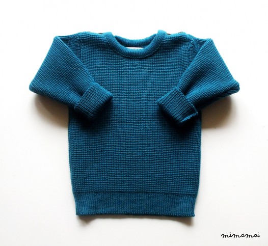 Babies/Children's/Toddler's knitted Virgin wool sweater with oak buttons/jumper/pullover