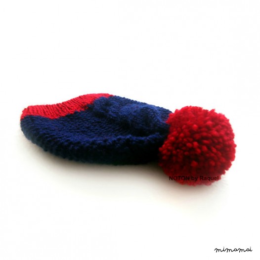 Baby Blue e rosso Beanie, ragazzi berretto, cappello di inverno