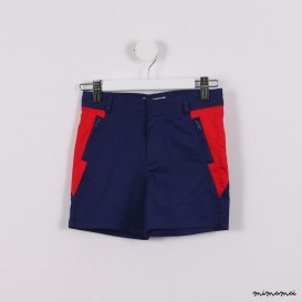 Contrast Yoke Shorts blue and red