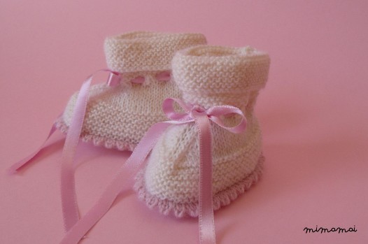 Scarpine neonato in pura lana alpaca fine