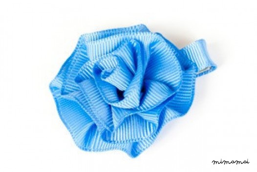 Rosette Hair Clip - Blue
