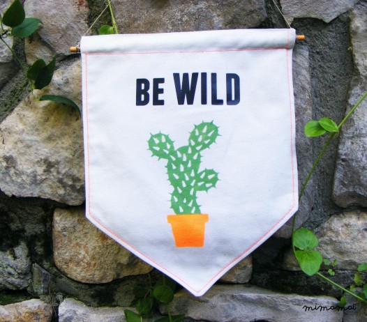 Cactus wall banner