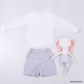 Shirt Boy, Polka Dots Shirt Boy, Baby Boy Shirt ,Gray Polka dots shirt for little boy