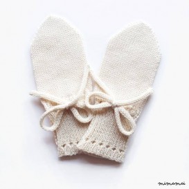 Babies merino wool mid-season Mittens