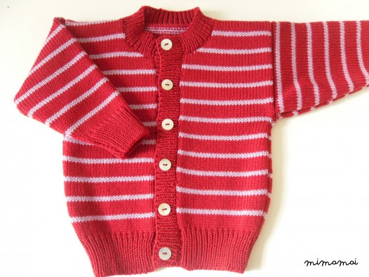 Children knitted Cardigan, Baby knit cardigan, Kitted wool Cardigan,stripes red&white