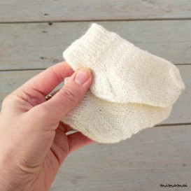Infant wool socks - newborn gift, baby shower - white - made to order