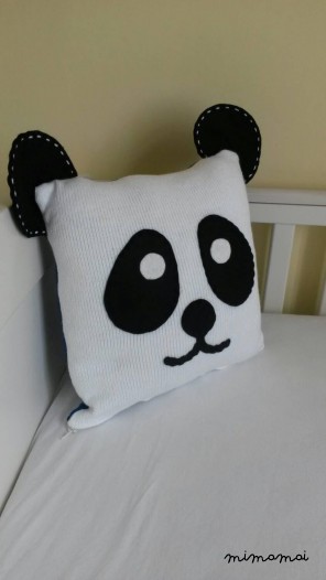 Cuscino di orso, panda bear, orso cuscino con le orecchie, arredamento della camera per bambini