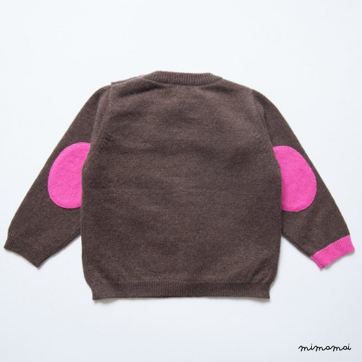 Jumper with Elbowpatches - Brown