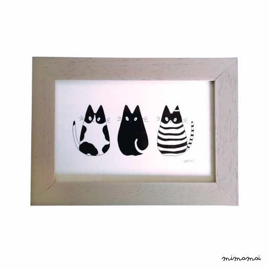 Quadretto gatti 18x13