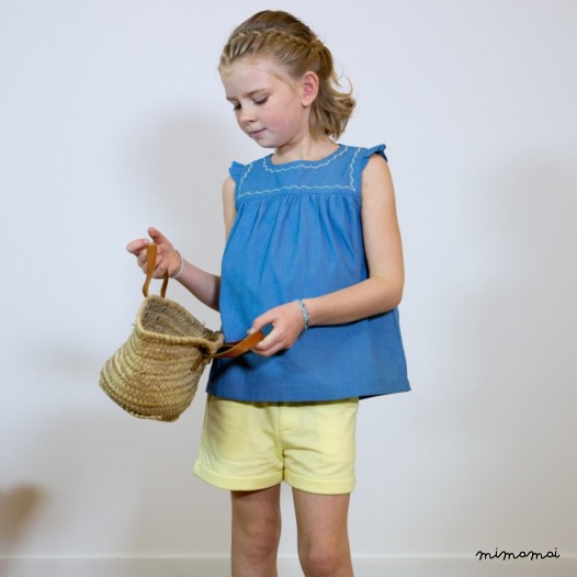 Short sweat jaune Fanette