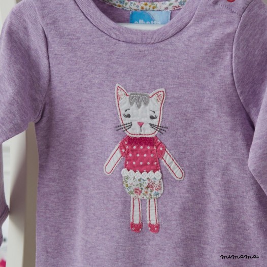 Patchwork Cat Babygrow