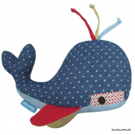 Patchwork Whale Soft Toy