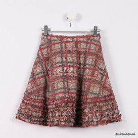 Frilly Layered Skirt orange and green