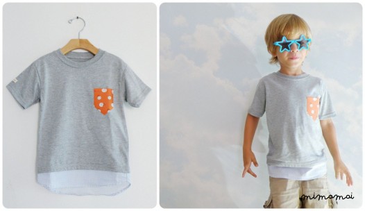 Short sleeves Gray T-shirt with Pocket
