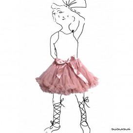 Girls Petticoat Tutu in Dusky Pink