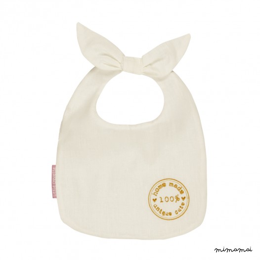 Baby Bib stamped golden