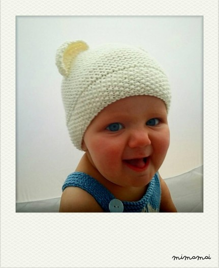 Baby bear hat, bear ears hat, polar bear hat, baby beanie, knitted baby hat