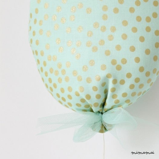 Ballon C&eacute;lestine mint et or