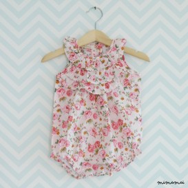 Shabby Chic Baby girl ruffle romper