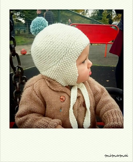 Ear flap hat, baby earflap hat, pompom hat, baby hat, winter hat, any colours, made to order