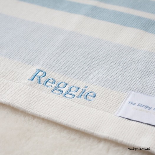 Sandford Blue Stripe Cotton Baby Blanket