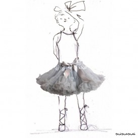 Girls Petticoat Tutu in Misty Grey
