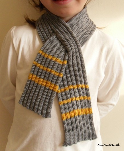 Children Knitted Scarf - Grey