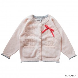 Ajour Cardigan with Bow