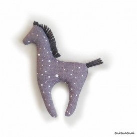 Snowstorm Print Toy Horse