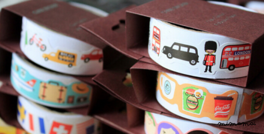 Vintage sticker roll