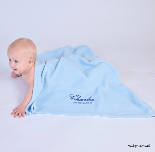 Large Blue Fleece Blanket