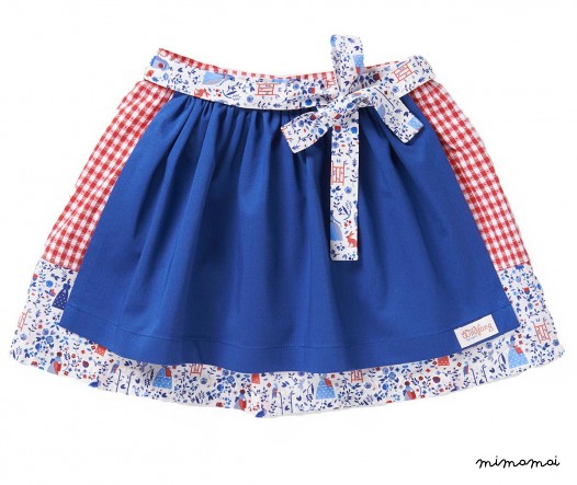 Skirt NIA red check / blue