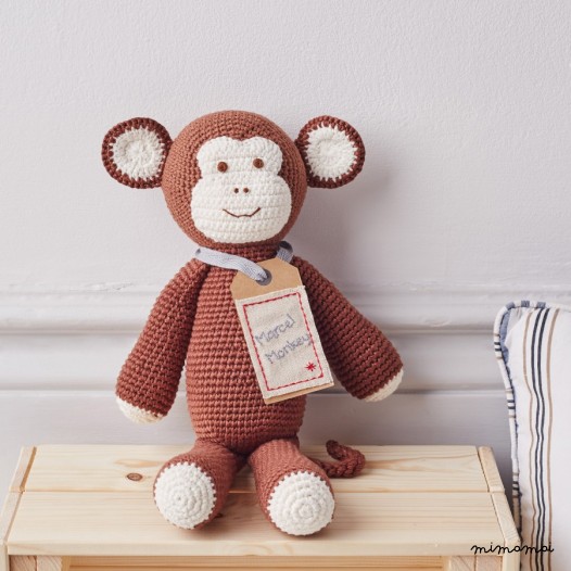 Hand Crocheted Marcel Monkey (Large)