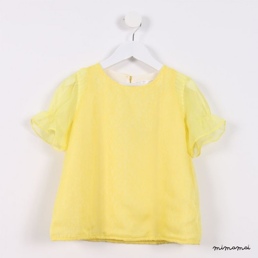 Flared Sleeve Top yellow