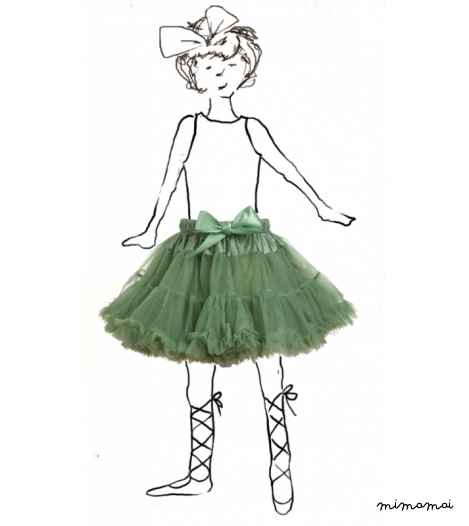 Girls Petticoat Tutu in Sage