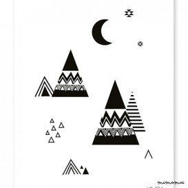 Poster enfant origami montagnes