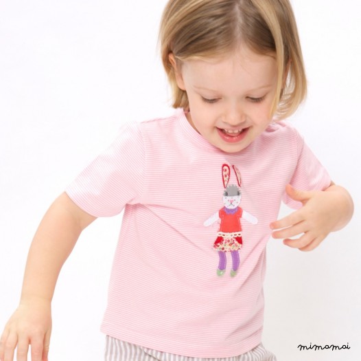 Patchwork Bunny Girl T-shirt