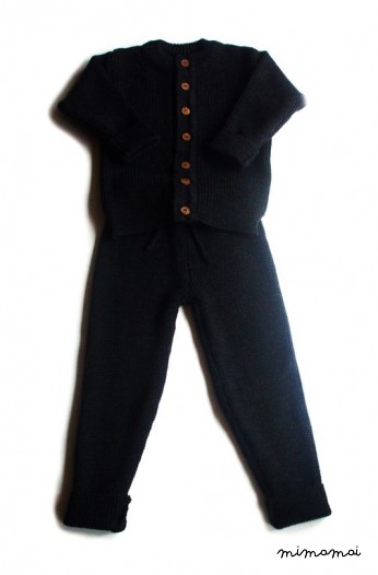 Babies/Children's/Toddlers merino wool round neck Cardigan and pants set
