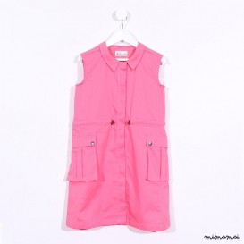 Sleeveless Coat Dress pink