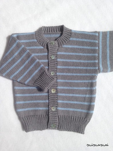 Baby Knitted Cardigan/ Boys Cardigan/Baby knits/ Grey & Blue