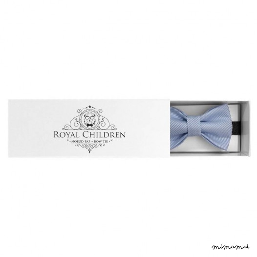 Child blue bow tie, cotton satin