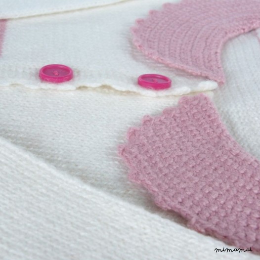Serena Tunic &ndash; Bubble gum / white