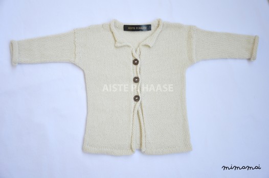 Baby jacket from baby alpaca wool