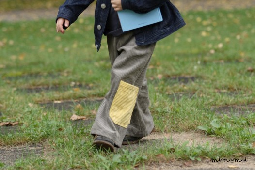 Grey corduroy pants with big pockets long wide grey